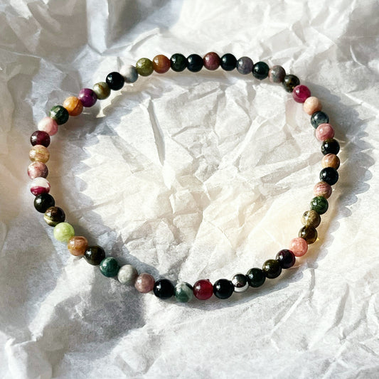 Mini - Tourmaline multicolore - Bracelet de pierres naturelles