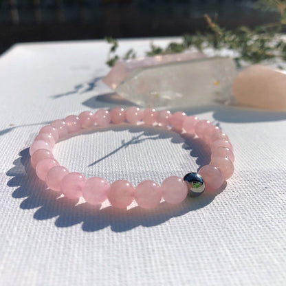 Quartz rose - Bracelet - Unisexe