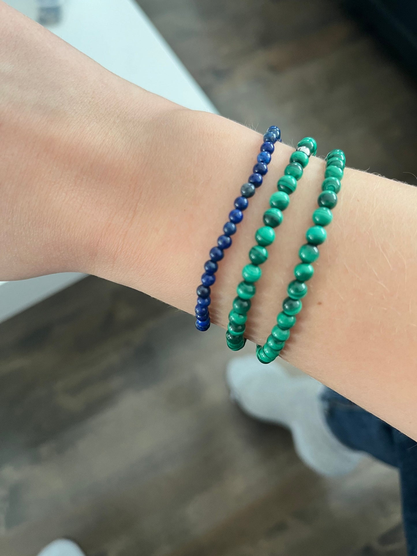 Malachite Paon - Bracelets - Petites Pierres