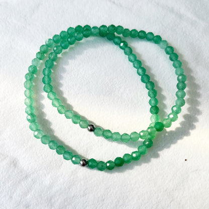 Aventurine verte - Bracelet - Facettes