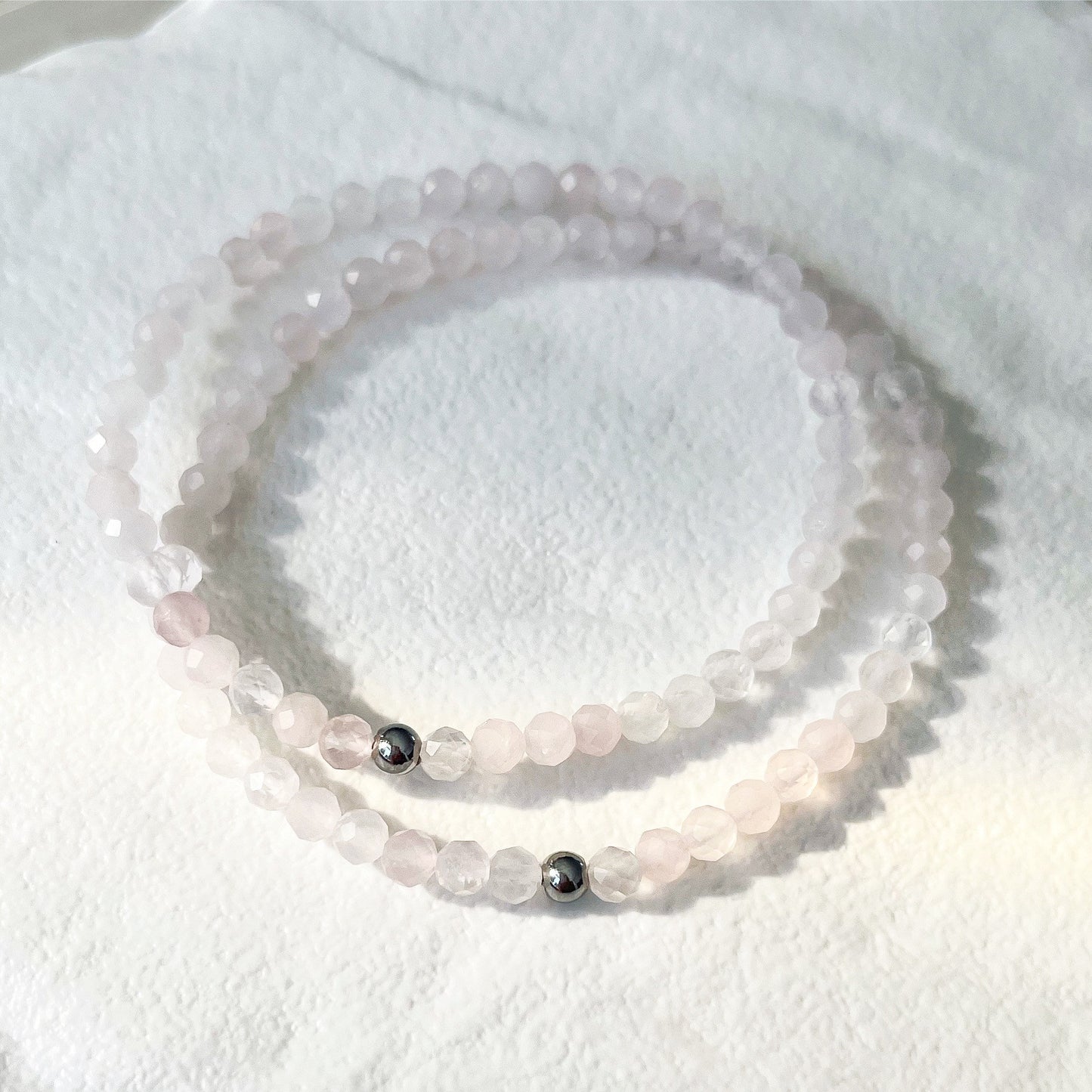 Quartz Rose - Bracelet - Facettes