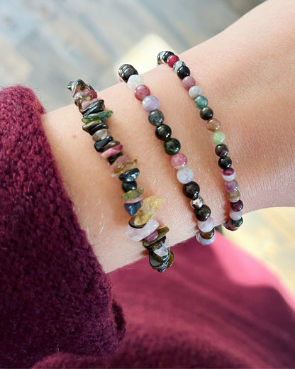 Mini - Tourmaline multicolore - Bracelet de pierres naturelles