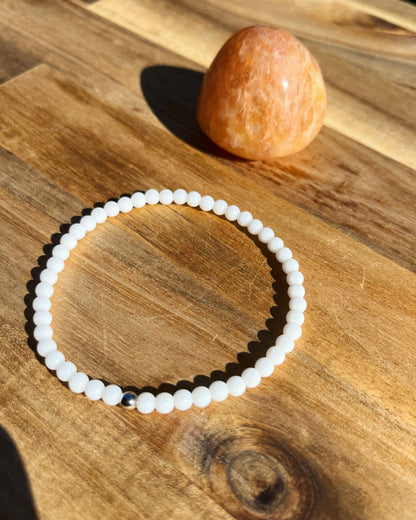 Agate blanc - Bracelets - Petites Pierres