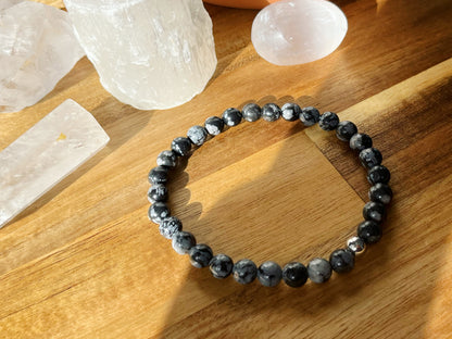 Obsidienne flocon - Bracelet - Unisexe