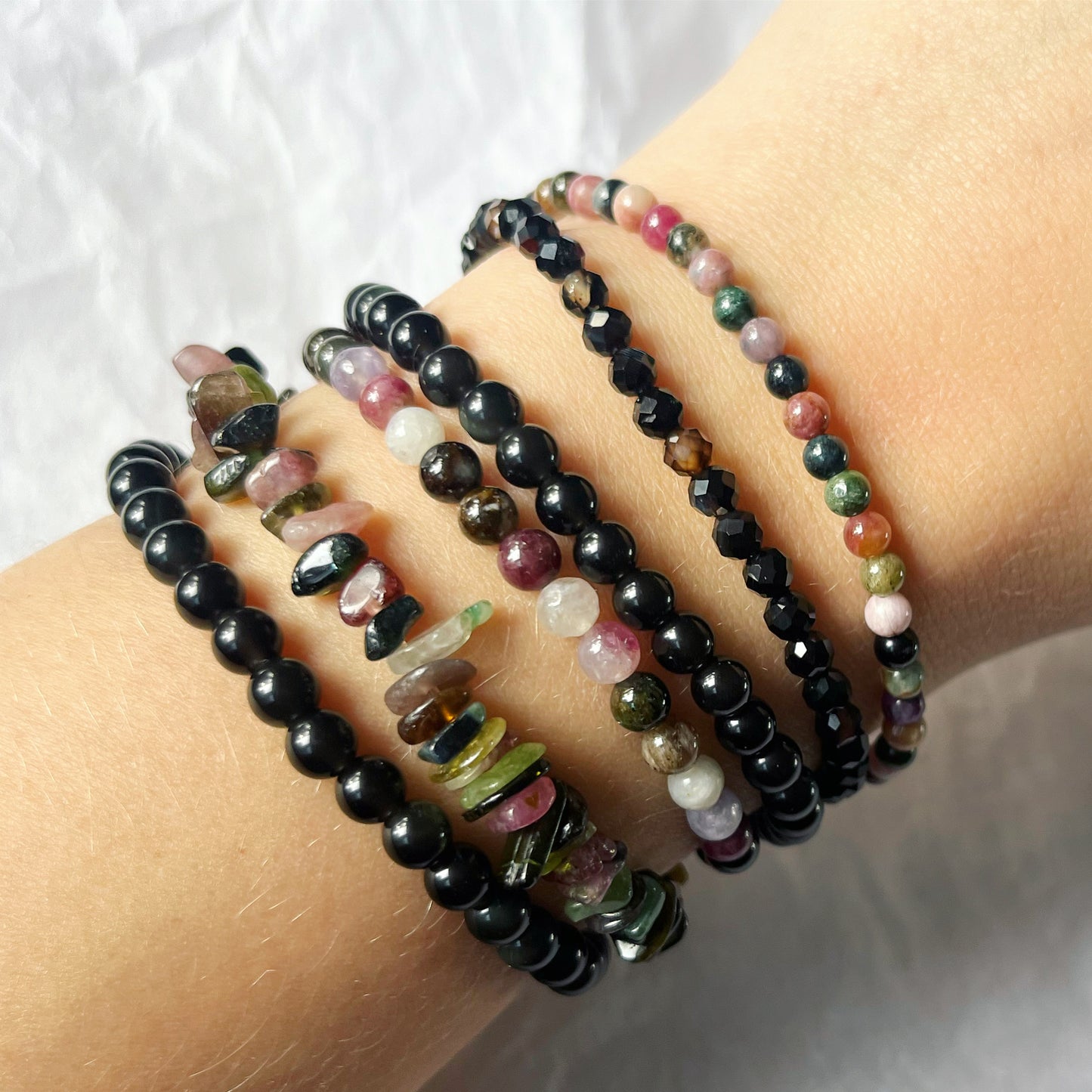 Mini - Tourmaline multicolore - Bracelet de pierres naturelles