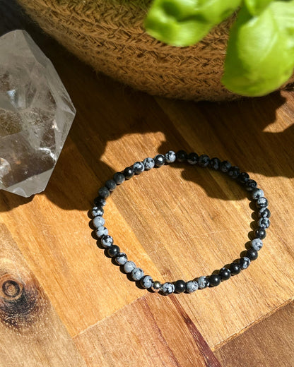 Obsidienne Flocon - Bracelets - Petites Pierres