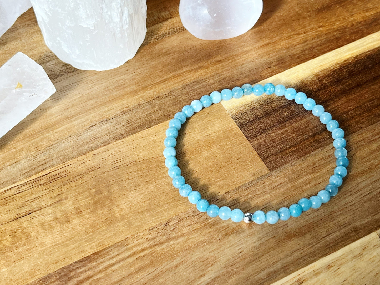 Calcédoine bleue - Bracelets - Petites Pierres